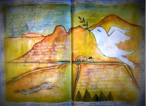 Mindfulness art journal page